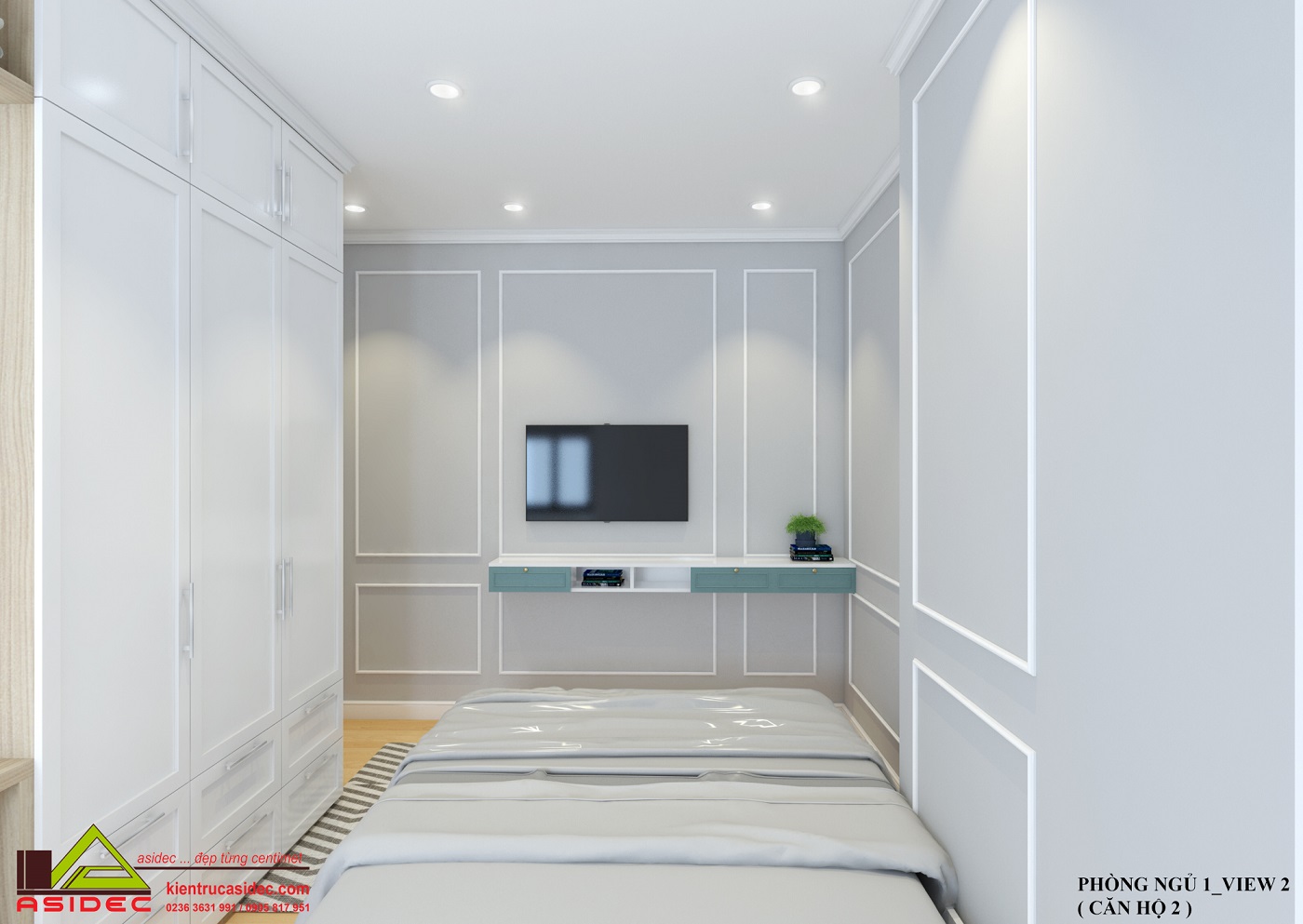 NỘI THẤT CĂN HỘ CỔ ĐIỂN 2 PN